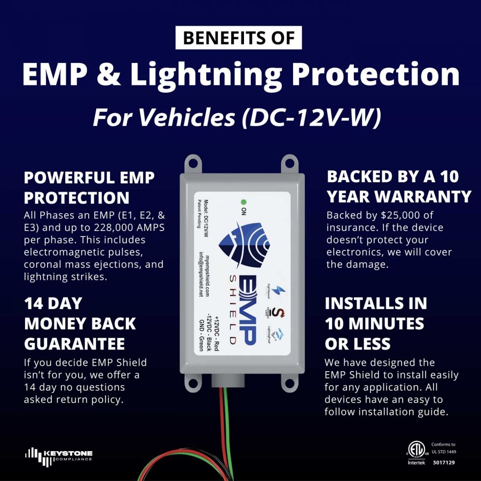 EMP Shield - EMP & Lightning Protection for Vehicles (DC-12V-W)