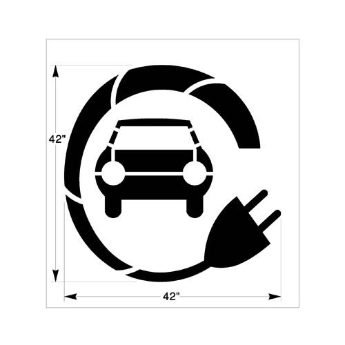 Newstripe | Walgreens Electric Car Parking Stencil | 10004432