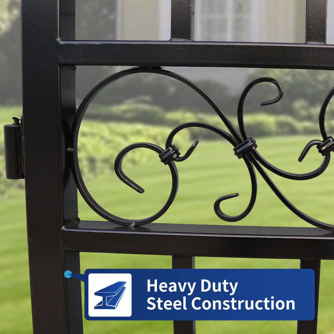 Chery Industrial 14x8 ft Steel Dual Swing Driveway Gate