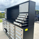 Chery Industrial 10ft Workbench Cabinet(30 Drawers, 2 Cabinets & 1 Pegboard)