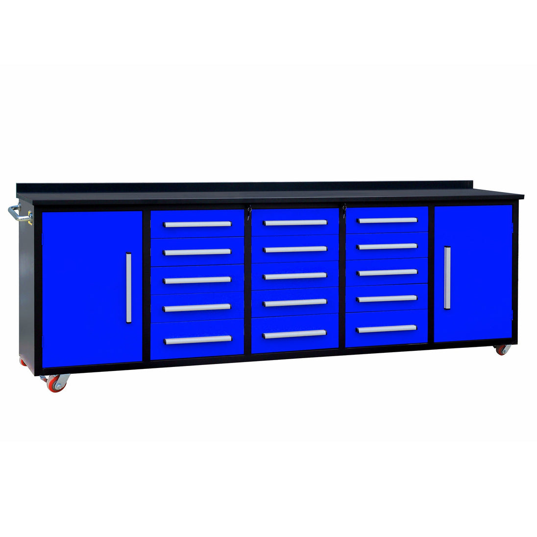 Chery Industrial 10ft 15-Drawer Storage Workbench with Wheels