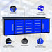 Chery Industrial 10ft 15-Drawer Storage Workbench with Wheels