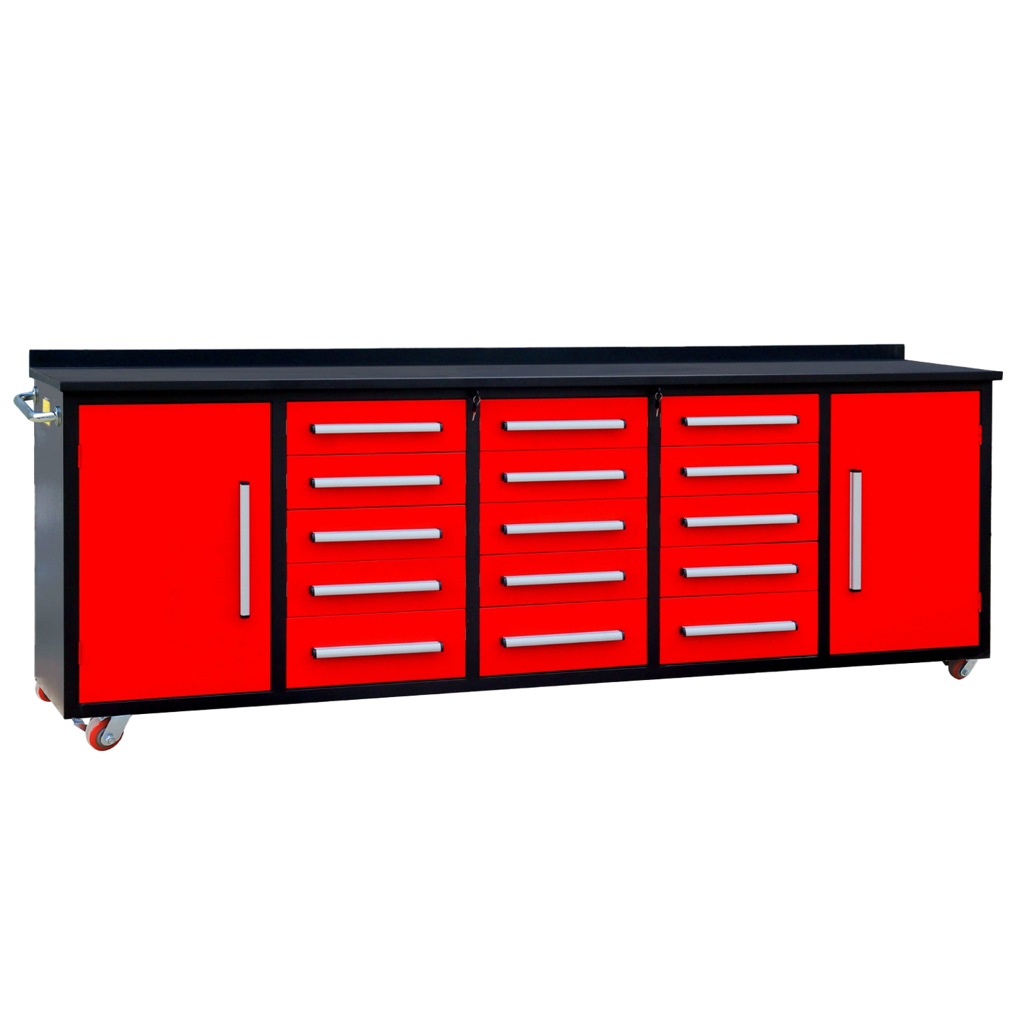 Chery Industrial | 10ft 15-Drawer Storage Workbench with Wheels
