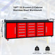 Chery Industrial 10ft 15-Drawer Storage Workbench with Wheels