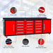 Chery Industrial 10ft 15-Drawer Storage Workbench with Wheels