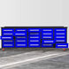 Chery Industrial 10ft 25-Drawer Storage Workbench with Wheels