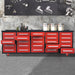 Chery Industrial 10ft 25-Drawer Storage Workbench with Wheels