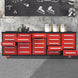 Chery Industrial 10ft 25-Drawer Storage Workbench with Wheels