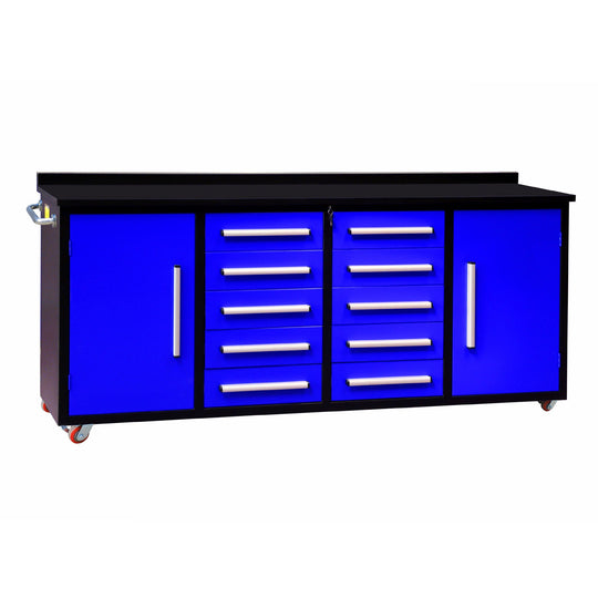 Chery Industrial 7ft Heavy Duty Workbench with 10 Drawers & 2 Cabinets
