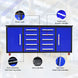 Chery Industrial 7ft 10-drawer Storage Workbench with Wheels