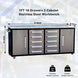 Chery Industrial 7ft 10-drawer Storage Workbench with Wheels