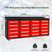 Chery Industrial 7ft 20-Drawer Storage Workbench with Wheels