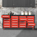 Chery Industrial 7ft 20-Drawer Storage Workbench with Wheels