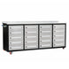 Chery Industrial 7ft 20-Drawer Storage Workbench with Wheels