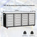 Chery Industrial 7ft 20-Drawer Storage Workbench with Wheels