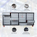 Chery Industrial 7ft 20-Drawer Storage Workbench with Wheels