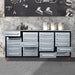 Chery Industrial 7ft 20-Drawer Storage Workbench with Wheels