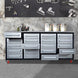 Chery Industrial 7ft 20-Drawer Storage Workbench with Wheels