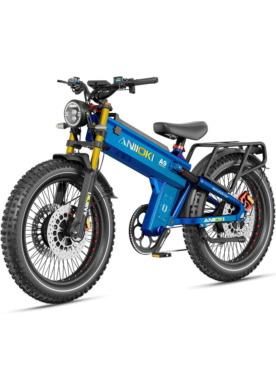 Aniioki A9 Pro Max Dual Motor Fat Tire E-Bike | 60V AWD - 60V 70Ah(2026) Aurora Blue