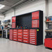 Chery Industrial 10ft Workbench Cabinet(40 Drawers, 2 Cabinets & 1 Pegboard)