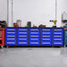 Chery Industrial 10ft 25-Drawer Storage Workbench with Wheels
