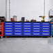 Chery Industrial 10ft 25-Drawer Storage Workbench with Wheels