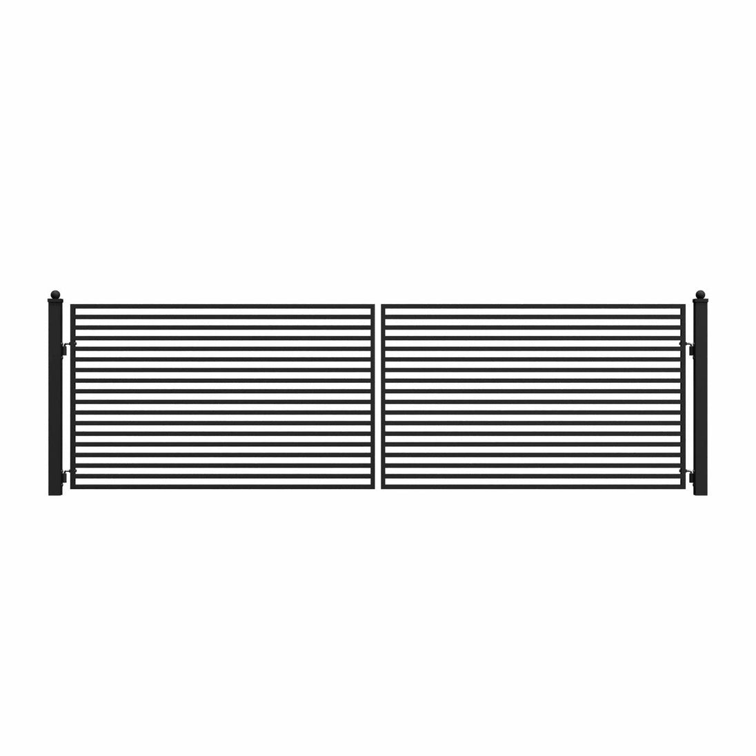 Chery Industrial | 18x6 ft Steel Dual Swing Driveway Gate - MILAN Style