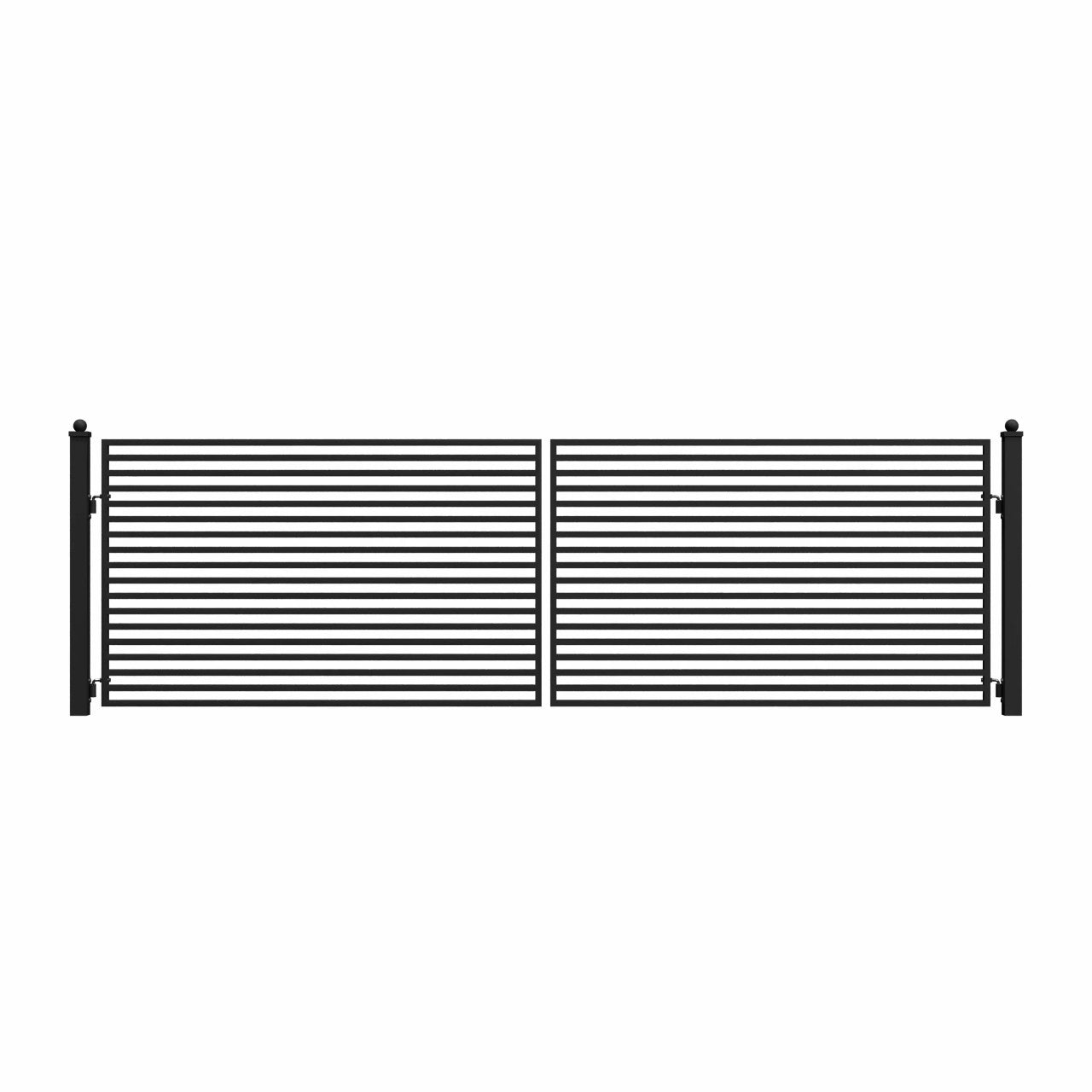 Chery Industrial | 18x6 ft Steel Dual Swing Driveway Gate - MILAN Style