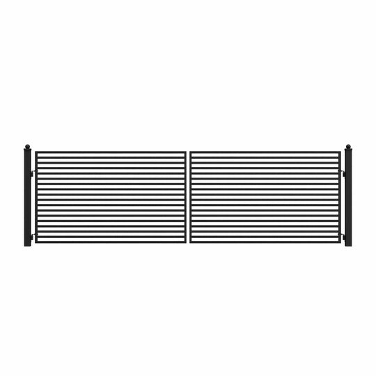 Chery Industrial | 18x6 ft Steel Dual Swing Driveway Gate - MILAN Style