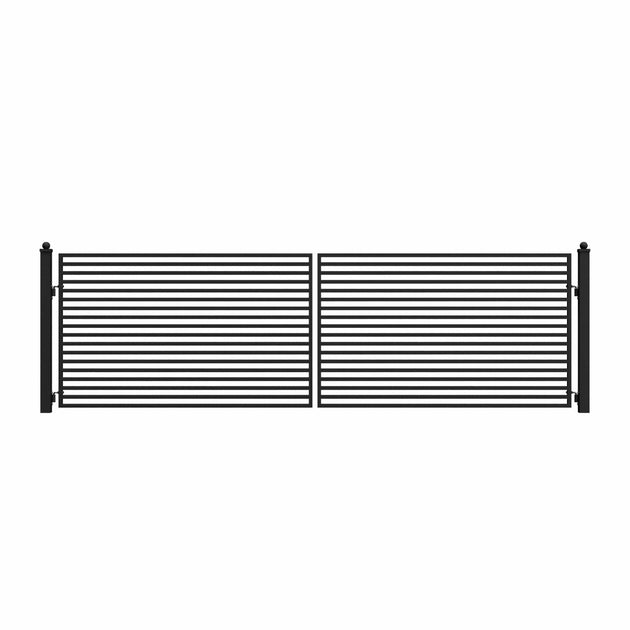 Chery Industrial | 18x6 ft Steel Dual Swing Driveway Gate - MILAN Style
