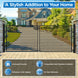 Chery Industrial 18x6 ft Steel Dual Swing Driveway Gate - MILAN Style