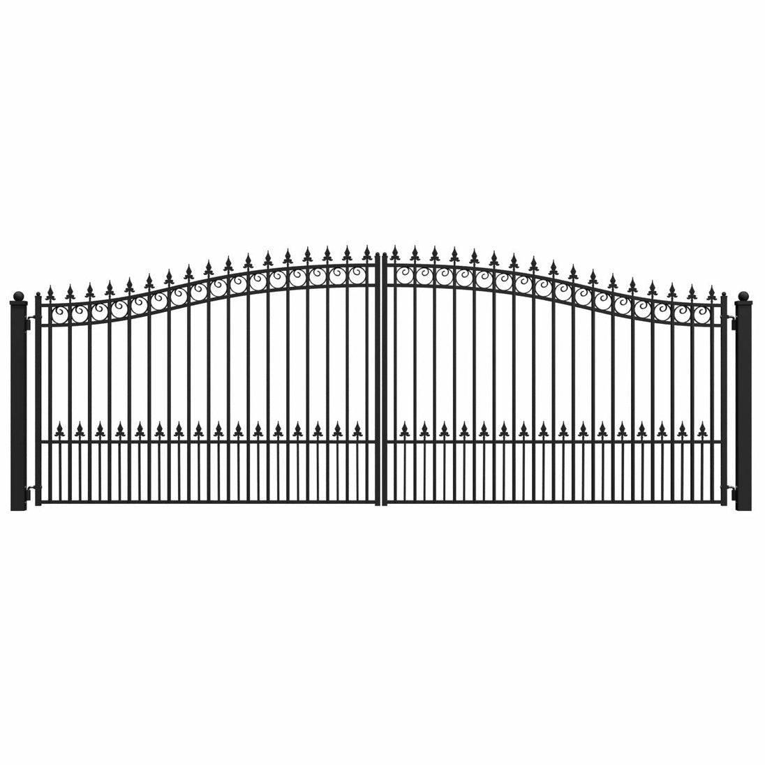 Chery Industrial | 18x6 ft Steel Dual Swing Driveway Gate - PRAGUE Style