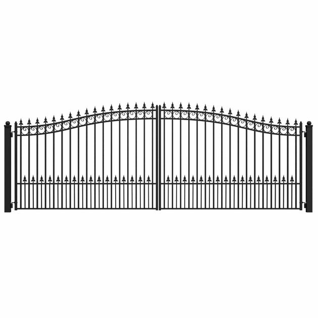 Chery Industrial | 18x6 ft Steel Dual Swing Driveway Gate - PRAGUE Style