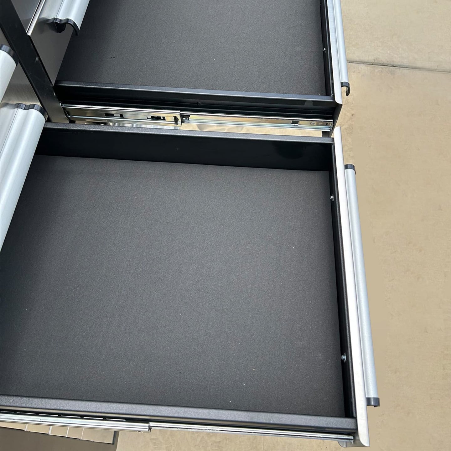 Chery Industrial 10ft Workbench Cabinet(30 Drawers, 2 Cabinets & 1 Pegboard)