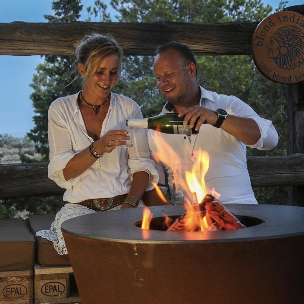 Arteflame Classic 40" - Storage Base Flat-Top Grill & Fire Bowl (CORTEN Steel)