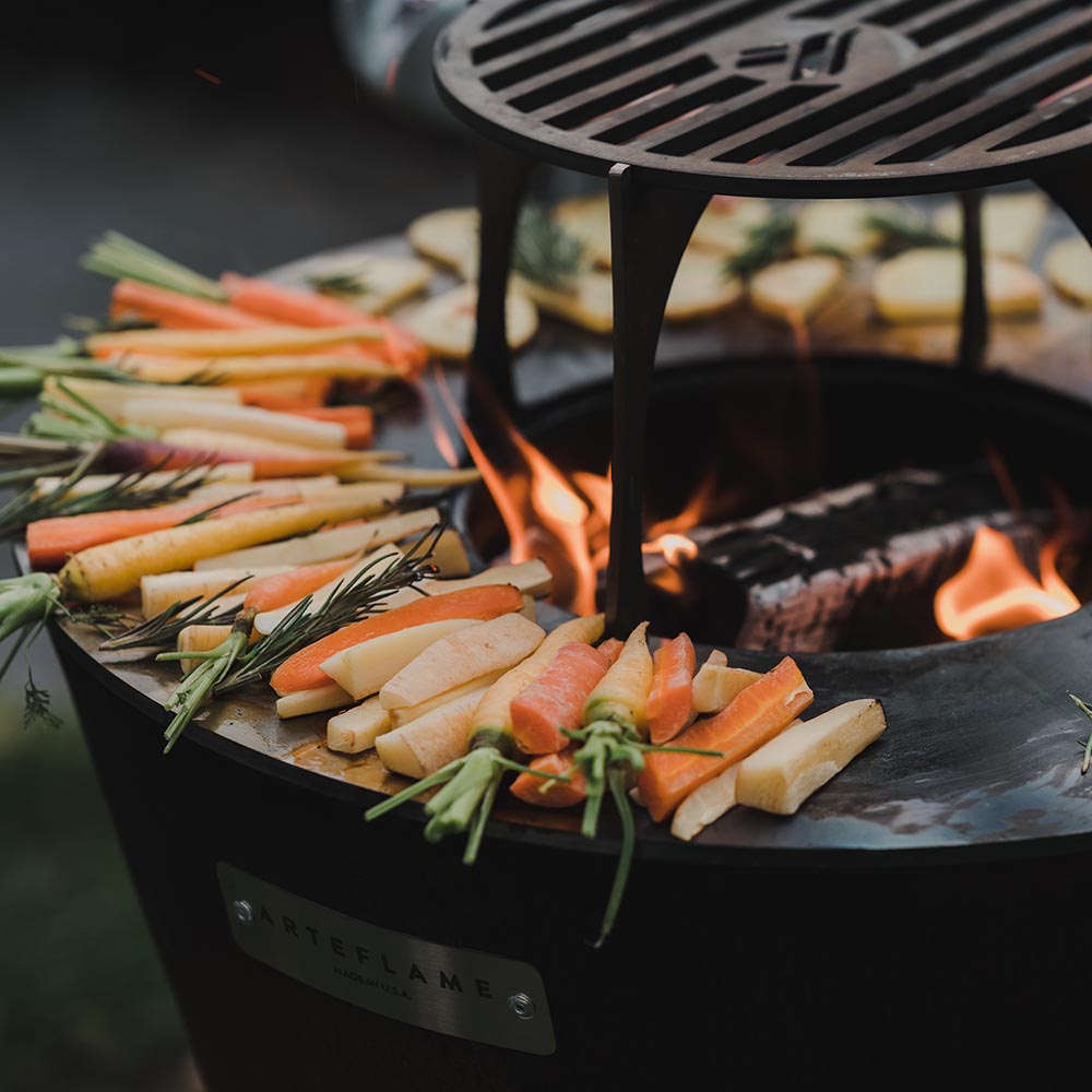 Arteflame ONE30 - 30" One Series Flat-Top Charcoal Grill & Fire Bowl (Single-Piece CORTEN Steel)