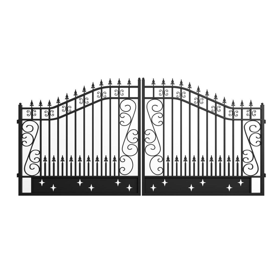Chery Industrial 14x8 ft Steel Dual Swing Driveway Gate