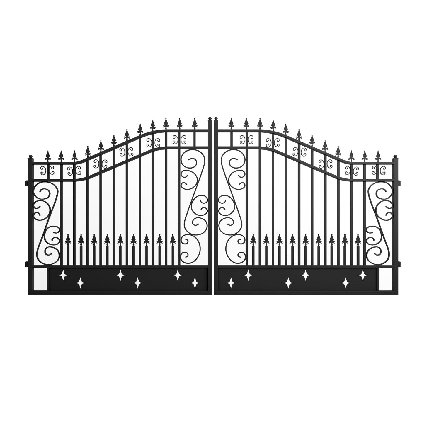 Chery Industrial 14x8 ft Steel Dual Swing Driveway Gate