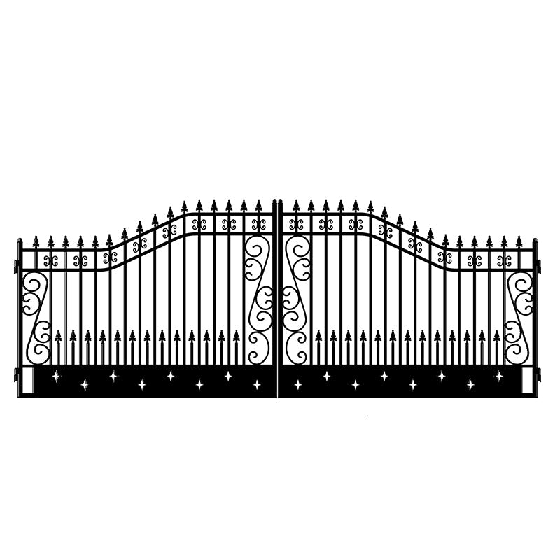 Chery Industrial 14x8 ft Steel Dual Swing Driveway Gate