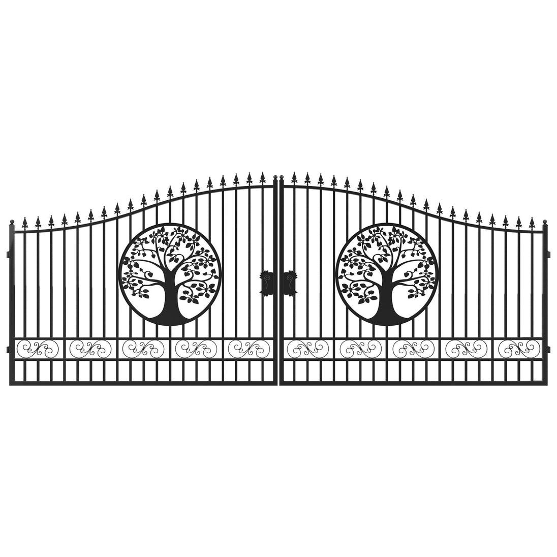 Chery Industrial 20x8 ft Steel Dual Swing Driveway Gate