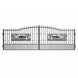 Chery Industrial | 20x7 ft Steel Dual Swing Driveway Gate with Rectangular Deer Pattern