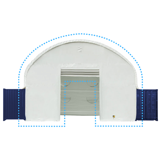 Chery Industrial Front Panel with Winch door for W20' Container Shelter