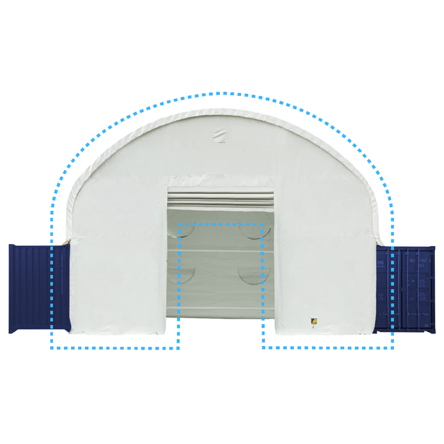 Chery Industrial Front Panel with Winch door for W20' Container Shelter