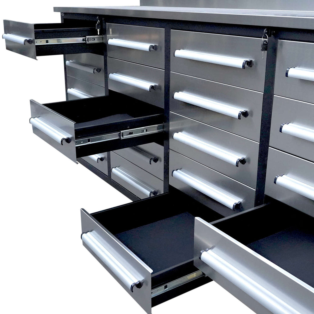 Chery Industrial 7ft Heavy Duty Garage Workbench Cabinet with 20 Drawers