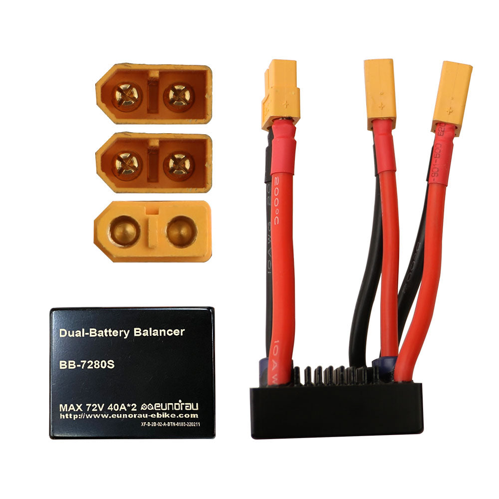 Eunorau | Ebike 24V/36V/48V/52V Dual Battery Hardware Converter/Dual Battery Parallel connector | DB-7280S