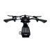 Black motorcycle handlebar with digital display on a white background