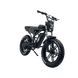 Black electric bike on a gray background