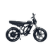Black electric bike on a gray background