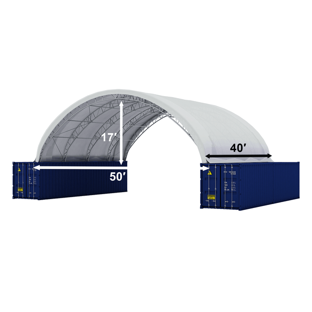 Chery Industrial Fortified 50'x40'x17' Double Truss Container Shelter