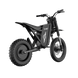 Rear perspective of Freego X0 electric mini bike, highlighting the powerful motor and sleek black frame design.